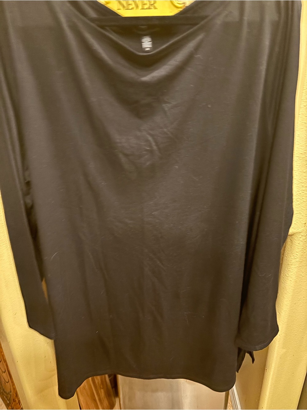 Eileen Fisher Black Long-Sleeve Crew Top